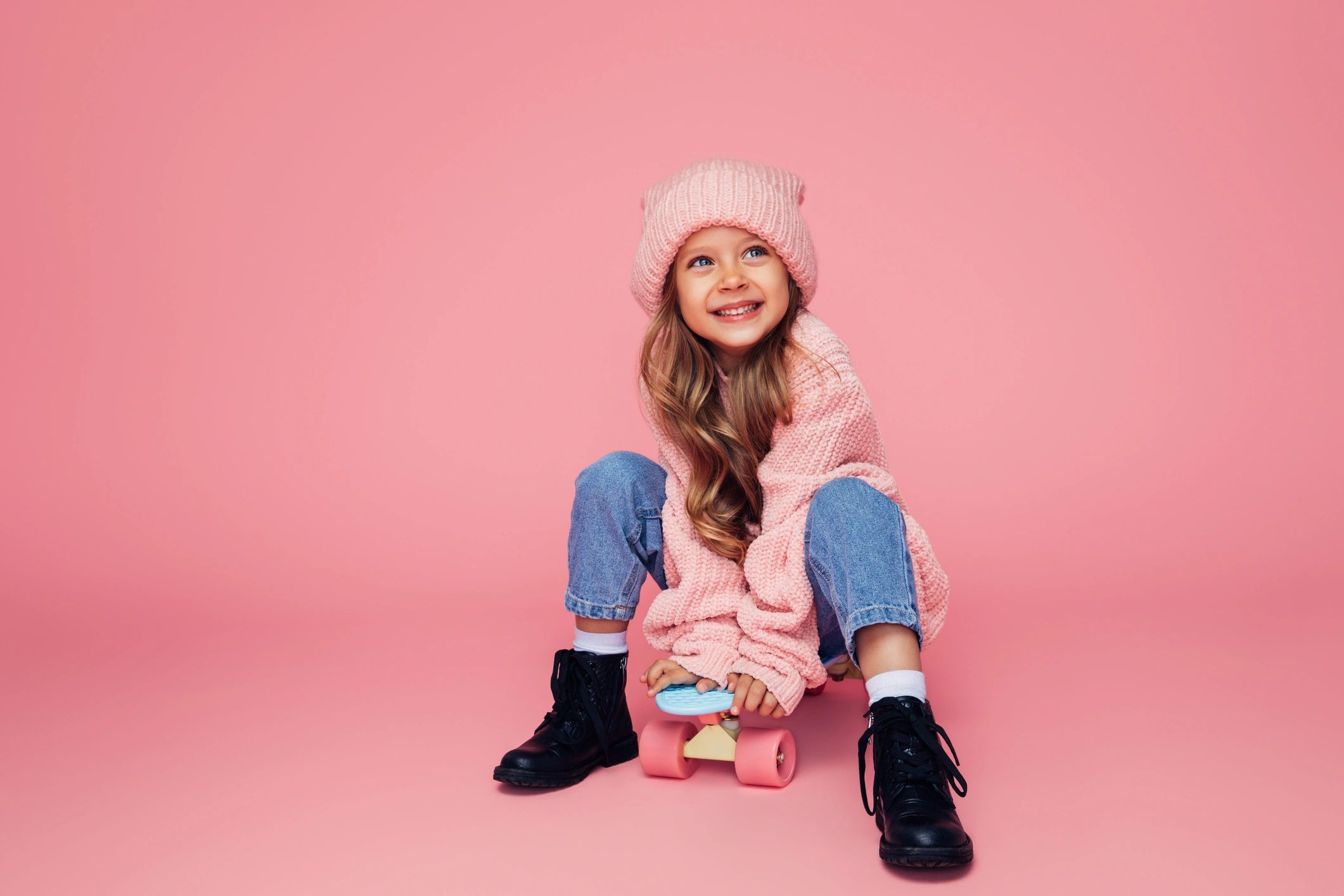 Child wearing casual clothes for size guide inspiration